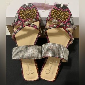 Jessica Simpson size 8.5 flat multi colored sandal